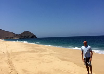 Strolling the beach at Playa El Faro, Baja California Sur, Mexico