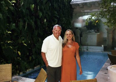 Dad, daughter dinner at Restaurante Vera in Colombia