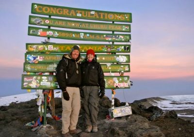 Summit Mount Kilimanjaro, Africa, with daughter
