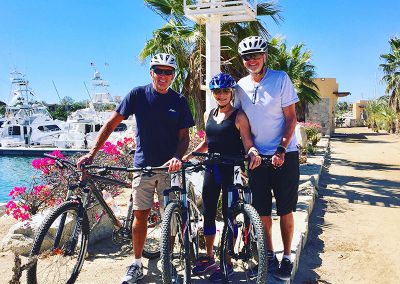 Biking San Jose del Cabo with Jack and Lory England.