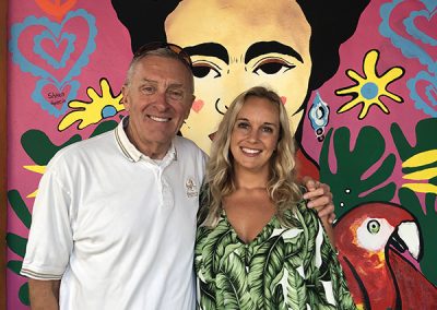 Dad, daughter at Restorante Si Senor in Punta de Mita, Mexico