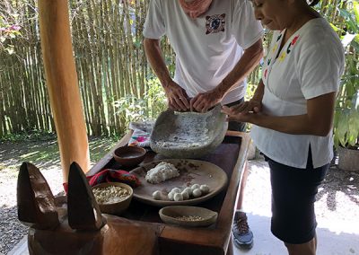Learning how to make corn tortillas the Mayan way