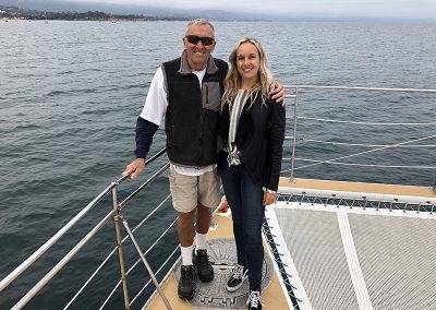 Dad, daughter sailing Santa Barbara, California