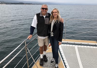 Dad, daughter sailing Santa Barbara, California