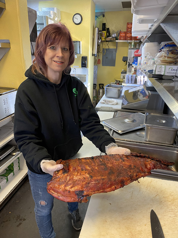 TJ Tyndall at Colorado Smokehouse puts out a mean rack of ribs