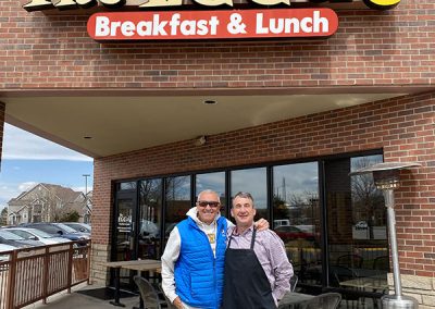 With owner, Robert, at Egg & U, Parker