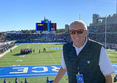 Enjoying a sunny afternoon Air Force football game