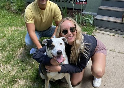 Daughter, boyfriend, and Bailey