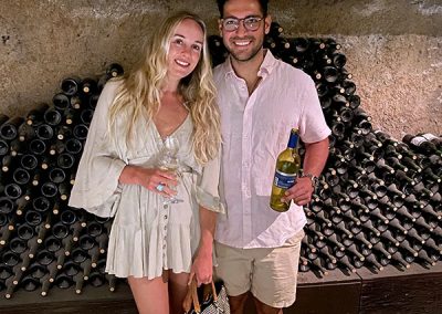 Daughter, her fiancé, at Domecq Winery in Mexico