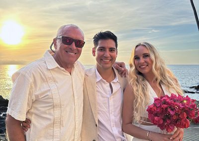Dad with the beautiful couple